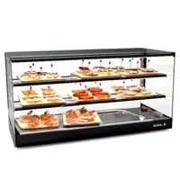 SAYL Tapasvitrine | LOGIC | Zwart | +2°C/+6°C | Statisch | 3 Niveaus | Externe Koeling (Excl.) | 840x395x465(h)mm