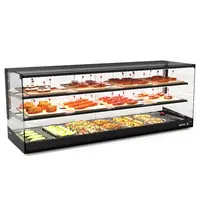 SAYL Tapasvitrine | LOGIC | Zwart | 6x 1/3 GN | +2°C/+6°C | Statisch | 3 Niveaus | Externe Koeling (Excl.) | 1190x395x465(h)mm