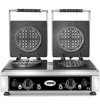 GMG Wafelijzer | AMERICAN | Dubbel | Ronde Wafels (Ø160mm) | 50°C/300°C | 4.4kW (2x 230V) | 600x440x320(h)mm