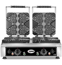 GMG Wafelijzer | TIAMO | Dubbel | Hartvormige Wafels (132x125x24mm) | 50°C/300°C | 4.4kW (2x 230V) | 700x440x320(h)mm