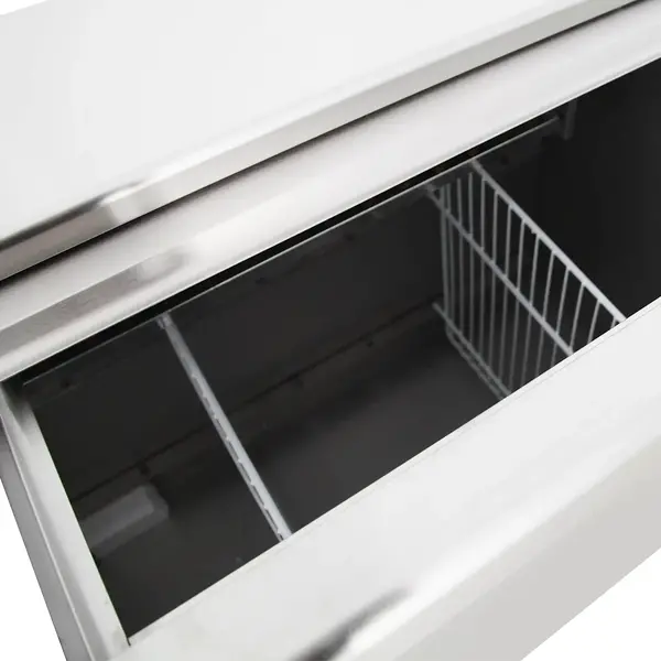 Koelkist | SERIE BHC | RVS | 440L | +2°C/+8°C | Statisch | Schuifdeksel (Dicht) + Werkblad | Wielen (Geremd) | 1505x565x930(h)mm