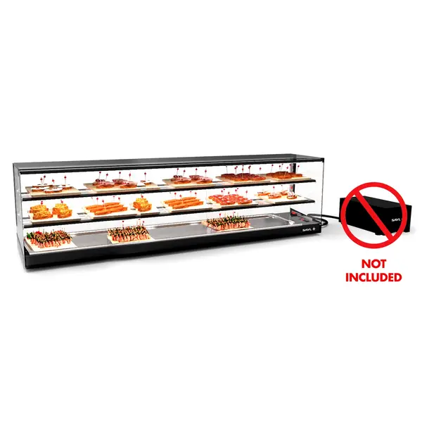 Tapasvitrine | LOGIC | Zwart | +2°C/+6°C | Statisch | 3 Niveaus | Externe Koeling (Excl.) | 1540x395x465(h)mm