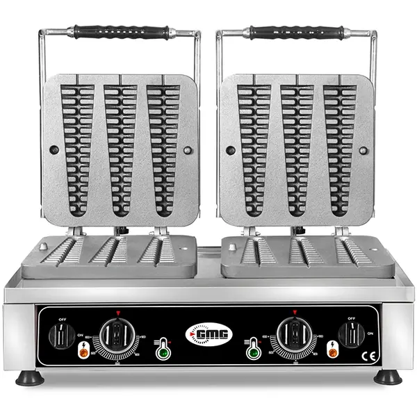 Wafelijzer | WAFFELINO | Dubbel | Lollypopwafels (230x30x24mm) | 50°C/300°C | 4.4kW (2x 230V) | 600x440x320(h)mm