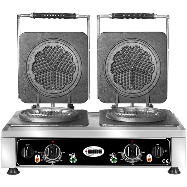 Wafelijzer | AMORE M | Dubbel | Hartvormige Wafels (Ø165mm) | 50°C/300°C | 4.4kW (2x 230V) | 600x440x320(h)mm