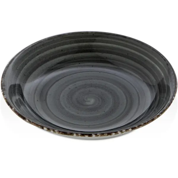 Diepe Borden | ENT ANTRACIET | Porselein | Antraciet | 12 Stuks | Ø200x40(h)mm