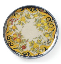 HENDI Pizza-/Pannenkoekenborden | BAROCCO | Porselein | Geel | 6 Stuks | Ø310x17(h)mm