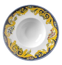 HENDI Pastabord | BAROCCO | Porselein | Geel | Per Stuk | Ø275x60(h)mm