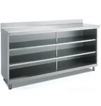 Coreco Werkbank | RVS | Open Vak | Diepte 350 | Hoogte 1040/1140 | Breedte 990-2020 | Achteropstand