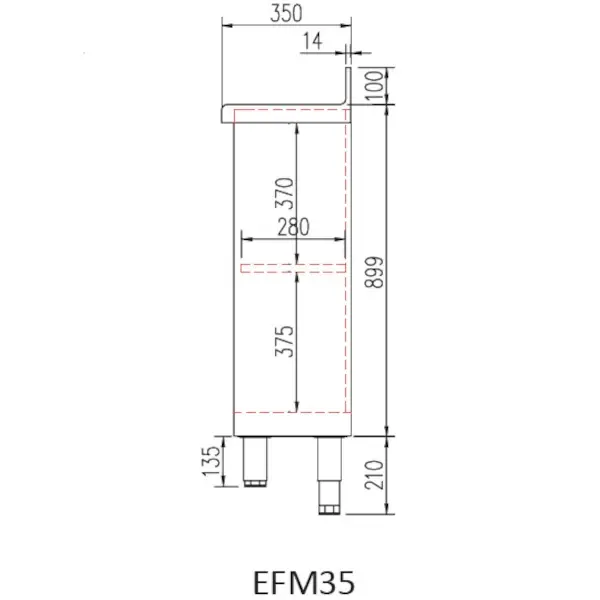 Werkbank | RVS | Open Vak | Diepte 350 | Hoogte 1040/1140 | Breedte 990-2020 | Achteropstand