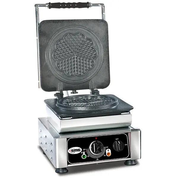 Wafelijzer | AMORE M | Enkel | Hartvormige Wafels (Ø165mm) | 50°C/300°C | 2.2kW (230V) | Verwisselbare Wafelvorm | 300x440x320(h)mm