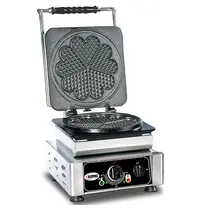 GMG Wafelijzer | AMORE L | Enkel | Hartvormige Wafels (Ø210mm) | 50°C/300°C | 2.2kW (230V) | Verwisselbare Wafelvorm | 300x440x320(h)mm