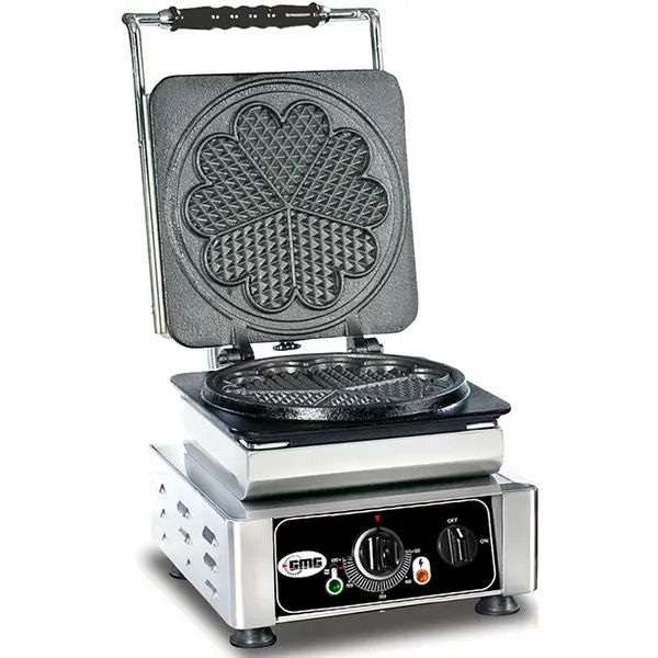 Wafelijzer | AMORE L | Enkel | Hartvormige Wafels (Ø210mm) | 50°C/300°C | 2.2kW (230V) | Verwisselbare Wafelvorm |  300x440x320(h)mm