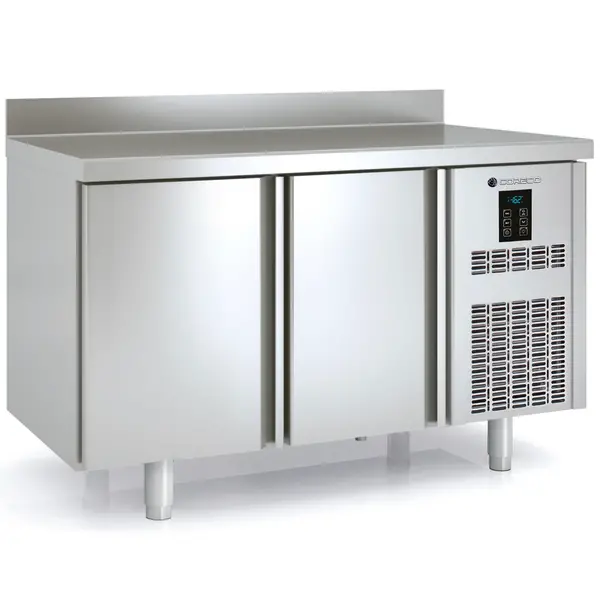 Koelwerkbank | 700 RANGE | Energiezuinig | 255L | 2 Deuren (1/1 GN) | -2°C/+8°C | Statisch + Ventilator | Temperatuuralarm | Achteropstand | 1345x700x850/950(h)mm