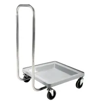 CombiSteel Vaatwaskorvenwagen | Kunststof/RVS | Korven 500x500 | Wielen + Duwbeugel | 530x530x920(h)mm