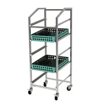 CombiSteel Vaatwaskorvenwagen | RVS | 5 Niveaus (500x500) | Wielen (Geremd) | 550x510x1520(h)mm