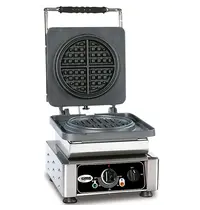 GMG Wafelijzer | AMERICAN | Enkel | Ronde Wafels (Ø160mm) | 50°C/300°C | 2.2kW (230V) | Verwisselbare Wafelvorm | 300x440x320(h)mm