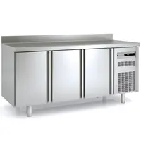 Coreco Koelwerkbank | 700 RANGE | 399L | 3 Deuren (1/1 GN) | -2°C/+8°C | Geforceerd | Temperatuuralarm | Achteropstand | 1795x700x850/950(h)mm