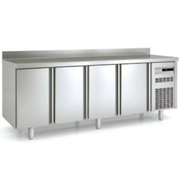 Koelwerkbank | 700 RANGE | 543L | 4 Deuren (1/1 GN) | -2°C/+8°C | Statisch + Ventilator | Temperatuuralarm | Achteropstand | 2245x700x850/950(h)mm