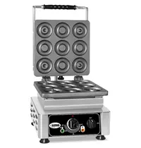 GMG Donutijzer | DONATO | Enkel | Mini Donuts (Ø80mm) | 50°C/300°C | 2.2kW (230V) | Verwisselbare Wafelvorm | 300x440x320(h)mm