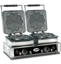 GMG Wafelijzer | AMORE L | Dubbel | Hartvormige Wafels (Ø210mm) | 50°C/300°C | 4.4kW (2x 230V) | Verwisselbare Wafelvorm | 600x440x320(h)mm
