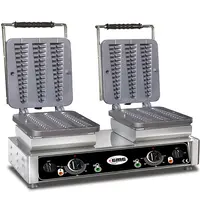 GMG Wafelijzer | WAFFELINO | Dubbel | Lollypopwafels (230x60x24mm) | 50°C/300°C | 4.4kW (2x 230V) | Verwisselbare Wafelvorm | 600x440x320(h)mm