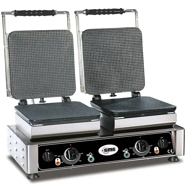 Wafelijzer | GELATO | Dubbel | IJshoornwafels (230x230mm) | 50°C/300°C | 4.4kW (2x 230V) | Verwisselbare Wafelvorm | 600x440x320(h)mm