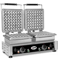 GMG Lokmaijzer | LOKMIA S | Dubbel | Lokma (Ø30mm) | 50°C/300°C | 4.4kW (2x 230V) | Verwisselbare Wafelvorm | 600x440x320(h)mm