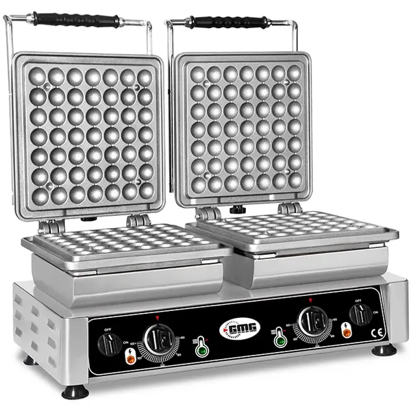 Lokmaijzer | LOKMIA S | Dubbel | Lokma (Ø30mm) | 50°C/300°C | 4.4kW (2x 230V) | Verwisselbare Wafelvorm | 600x440x320(h)mm