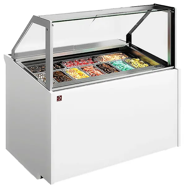 Schepijsvitrine | TORONTO | 6x 5L | -15°C/-18°C | Geforceerd | 850x900x1300(h)mm