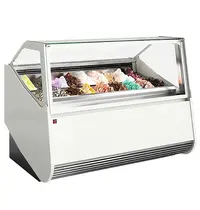 Diamond Schepijsvitrine | MONTREAL | 24x 5L | -15°C/-18°C | Geforceerd | Kantelruit | 2100x1150x1150(h)mm