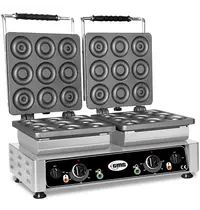 GMG Donutijzer | DONATO | Dubbel | Mini Donuts (Ø80mm) | 50°C/300°C | 4.4kW (2x 230V) | Verwisselbare Wafelvorm | 600x440x320(h)mm