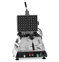 GMG Wafelijzer | RONDO | Enkel | Belgische Wafels (108x174x14mm) | 50°C/300°C | 1.8kW (230V) | Draaibaar | Verwisselbare Wafelvorm | Timer | 490x400x450(h)mm