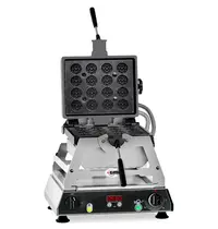 GMG Wafelijzer | RONDO | Enkel | Mini Luikse Wafels | 50°C/300°C | 1.8kW (230V) | Draaibaar | Verwisselbare Wafelvorm | Timer | 490x400x450(h)mm