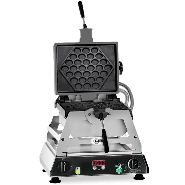 Wafelijzer | RONDO | Enkel | Bubble Wafels | 50°C/300°C | 1.8kW (230V) | Draaibaar | Verwisselbare Wafelvorm | Timer | 490x400x450(h)mm