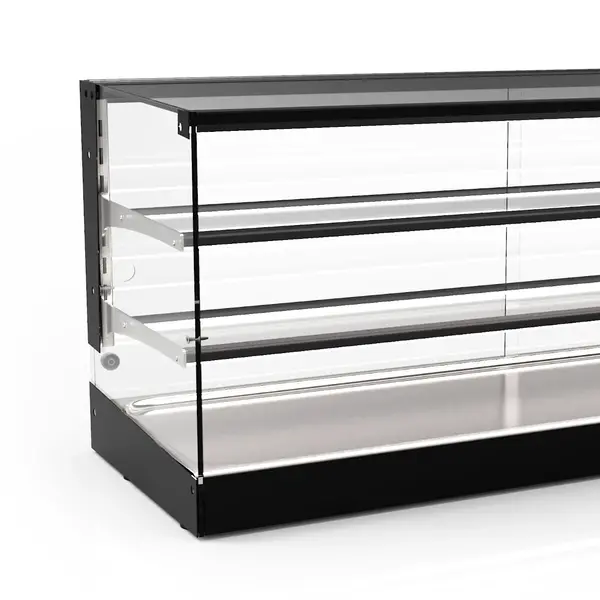 Verwarmde Tapasvitrine | LOGIC | Zwart | 60°C/70°C | Statisch | 3 Niveaus | 0.72kW (230V) | 840x395x460(h)mm