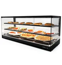 SAYL Verwarmde Tapasvitrine | LOGIC | Zwart | 60°C/70°C | Statisch | 3 Niveaus | 1.04kW (230V) | 1190x395x460(h)mm 