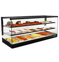 SAYL Verwarmde Tapasvitrine | LOGIC | Zwart | 6x 1/3 GN | ≤80°C | Bain-Marie | 3 Niveaus | 1.04kW (230V) | 1190x395x460(h)mm 