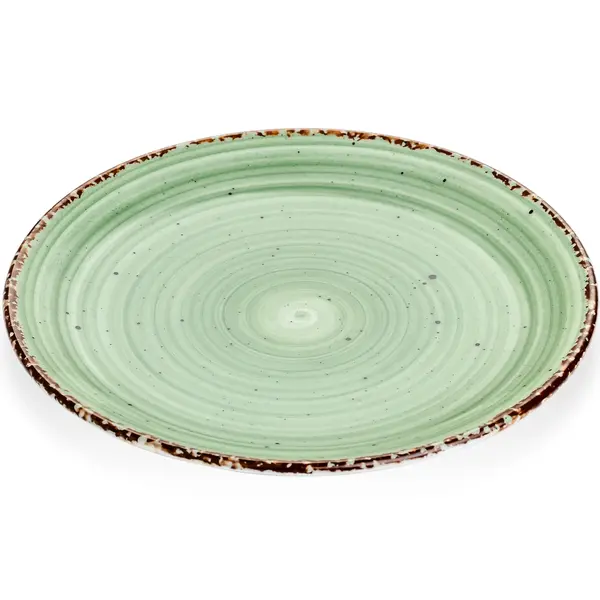 Borden | ENT GROEN | Porselein | Saliegroen | 12 Stuks | Ø210mm