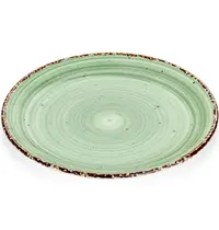 Gural Borden | ENT GROEN | Porselein | Saliegroen | 6 Stuks | Ø270mm 