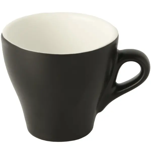 Koffiekopjes | AROMA MATT | Porselein | Mat Zwart | 16cl | 6 Stuks | Ø80x75(h)mm