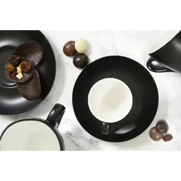 Schotels | AROMA MATT | Porselein | Mat Zwart | 6 Stuks | Ø140mm