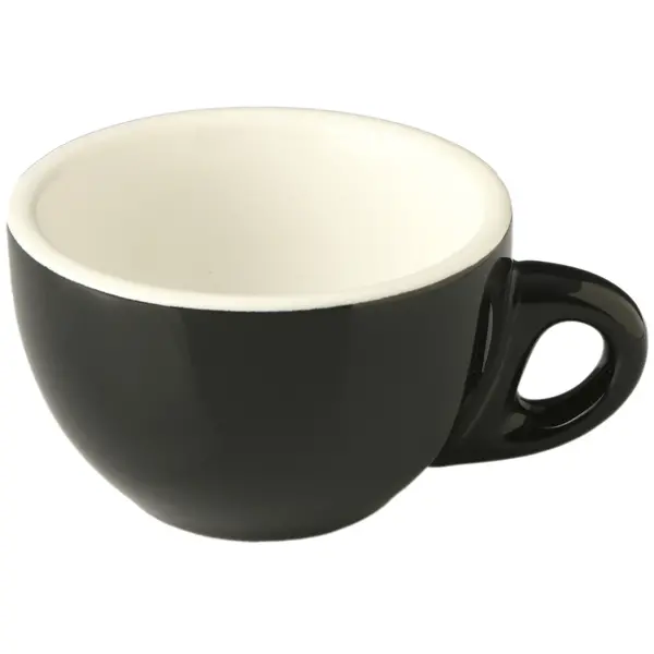 Espressokopjes | AROMA | Porselein | Zwart | 8cl | 6 Stuks | Ø70x45(h)mm