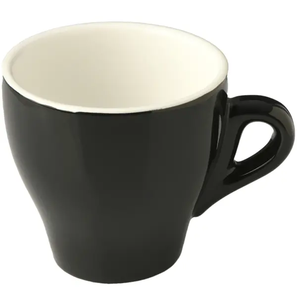 Cappuccinokopjes | AROMA | Porselein | Zwart | 26cl | 6 Stuks | Ø90x90(h)mm