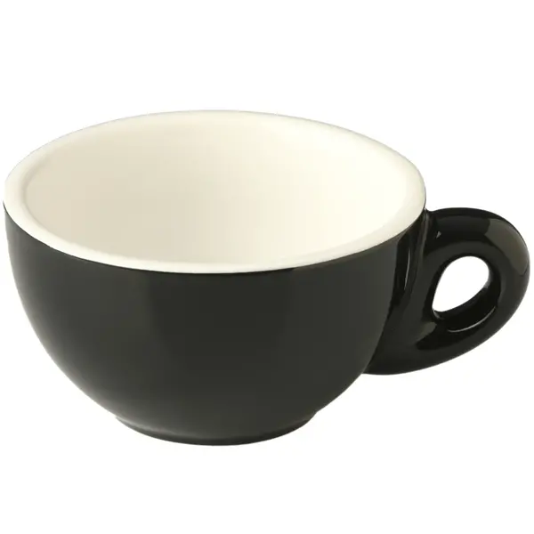 Koffiekopjes | AROMA | Porselein | Zwart | 21cl | 6 Stuks | Ø95x55(h)mm