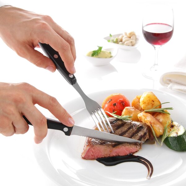 Steakvorken | RVS/Kunststof | 6 Stuks | Lengte 200mm