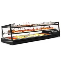 SAYL Tapasvitrine | KUBE | Zwart | 6x 1/3 GN | +2°C/+6°C | Statisch | 2 Niveaus | 1320x395x360(h)mm