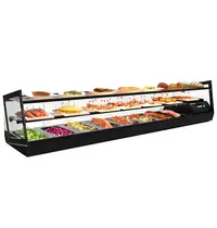SAYL Tapasvitrine | KUBE | Zwart | 8x 1/3 GN | +2°C/+6°C | Statisch | 2 Niveaus | 1680x395x360(h)mm 