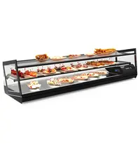 SAYL Tapasvitrine | KUBE | Zwart | +2°C/+6°C | Statisch | 2 Niveaus | 1320x395x360(h)mm