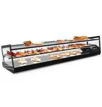 SAYL Tapasvitrine | KUBE | Zwart | +2°C/+6°C | Statisch | 2 Niveaus | 1680x395x360(h)mm