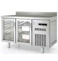 Coreco Vrieswerkbank | 700 RANGE | 255L | 2 Glasdeuren (1/1 GN) | -15°C/-20°C | Statisch + Ventilator | Temperatuuralarm | Achteropstand | 1345x700x850/950(h)mm
